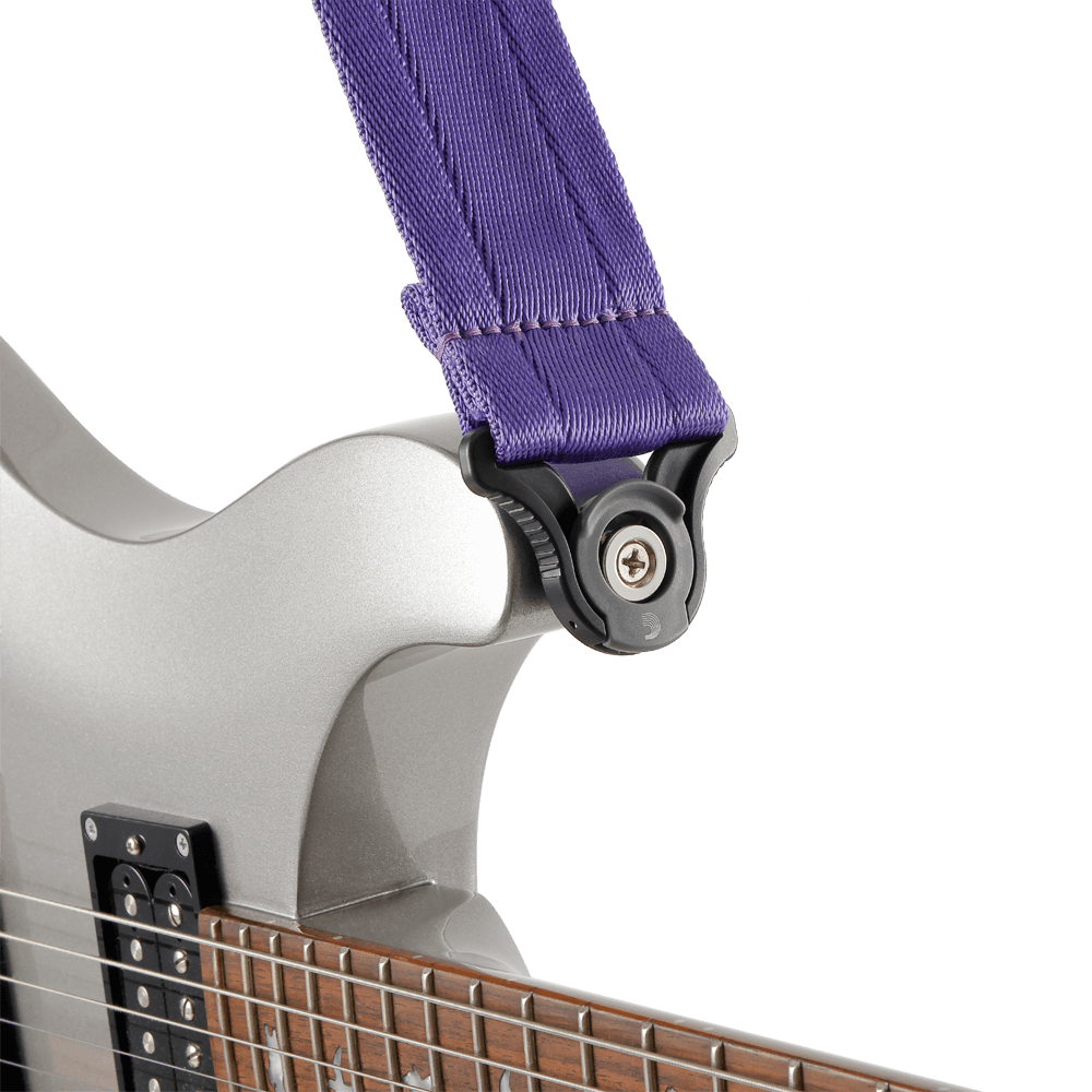 D'Addario Auto Lock Nylon Guitar Strap - Deep Violet