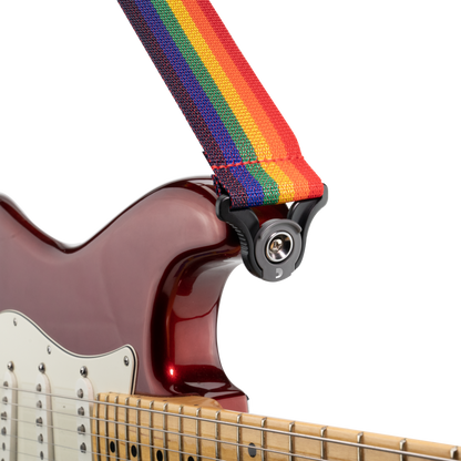 D'Addario Auto Lock Polypro Guitar Strap - Rainbow