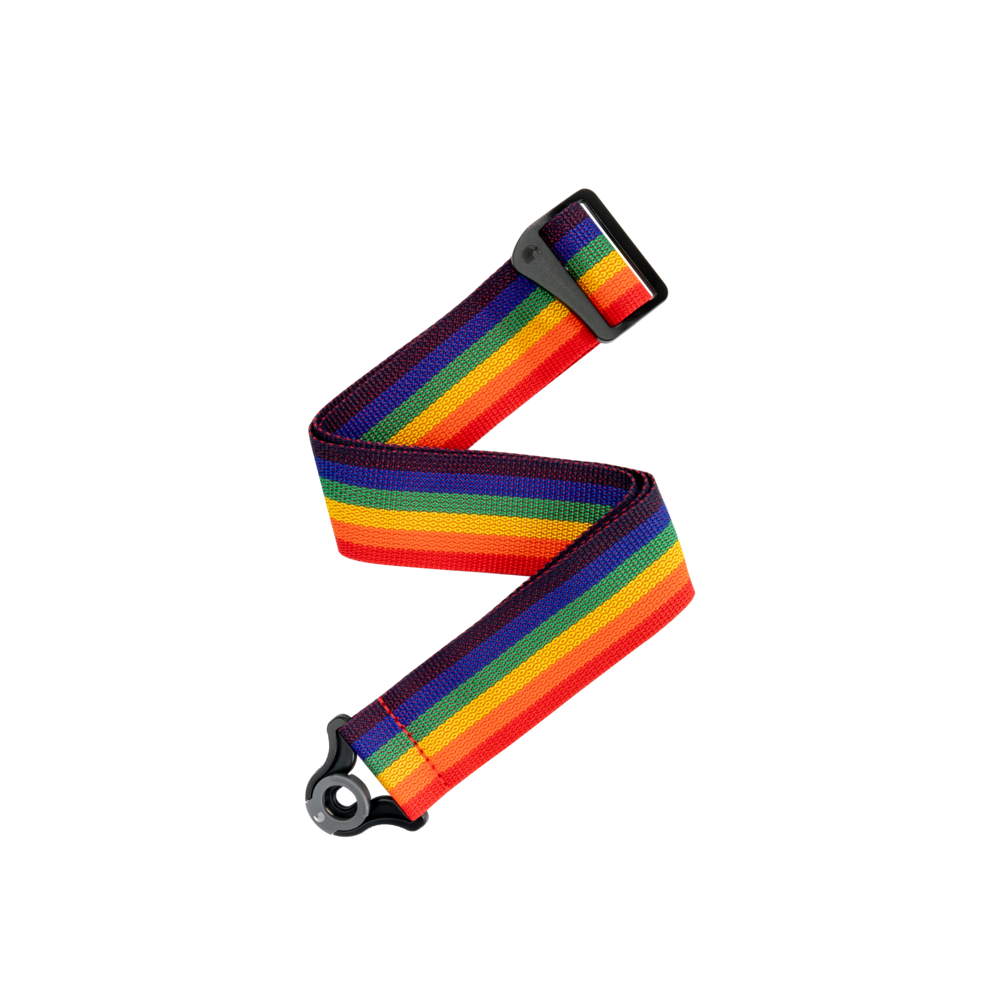 D'Addario Auto Lock Polypro Guitar Strap - Rainbow
