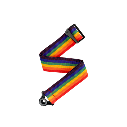 D'Addario Auto Lock Polypro Guitar Strap - Rainbow