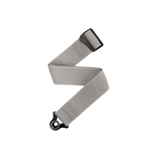 D'Addario Auto Lock Polypro Guitar Strap - Silver