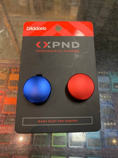 D'Addario XPND Footswitch Toppers - Red/Blue