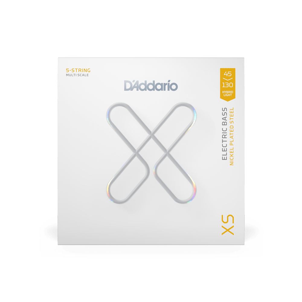 D'Addario XS 5-String Hybrid Light Multiscale Coated Bass Strings 45-130