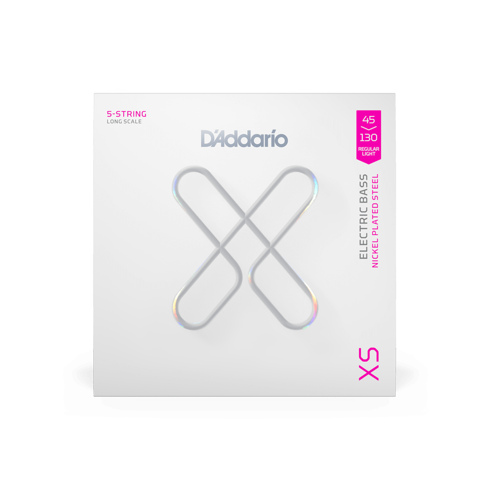 D'addario XS 5 String Regular Light Long Scale Coated Bass Strings 45-130