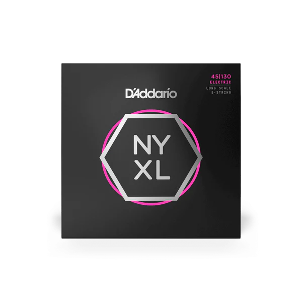 D'addario NYXL Regular Light Long Scale 5-String Bass Strings 45-130