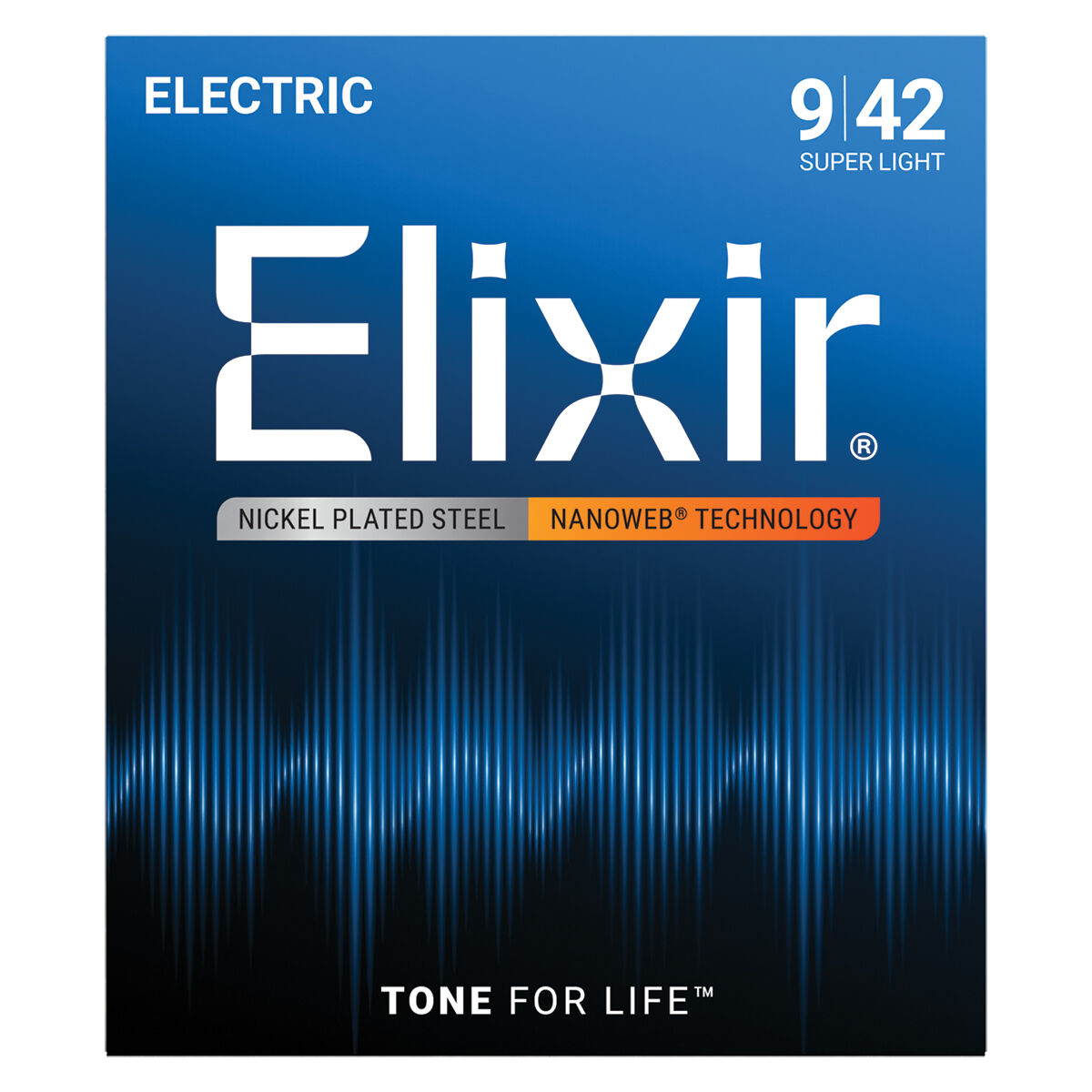 Elixir Nanoweb Super Light 9-42 Nickel Plated Steel 6-String Electric Guitar Strings