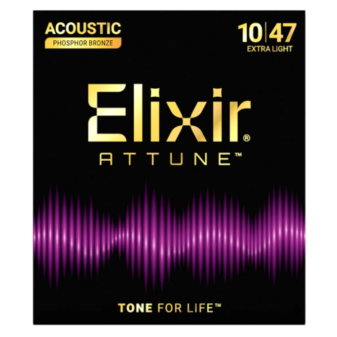 Elixir Attune Phosphor Bronze 10-47 Extra Light Acoustic Guitar Strings