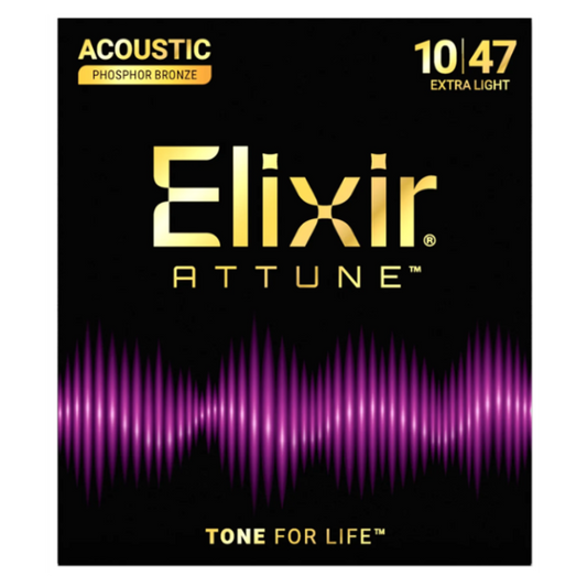Elixir Attune Phosphor Bronze 10-47 Extra Light Acoustic Guitar Strings