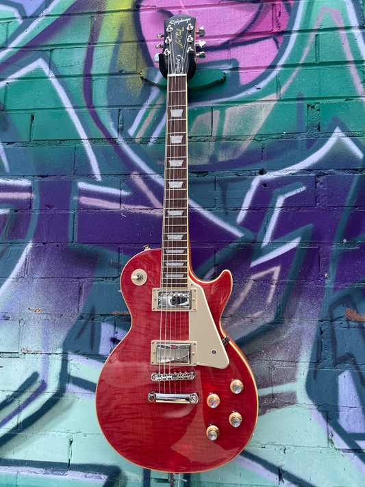 Epiphone Les Paul Standard 60s Figured Electric Guitar - Fucshia