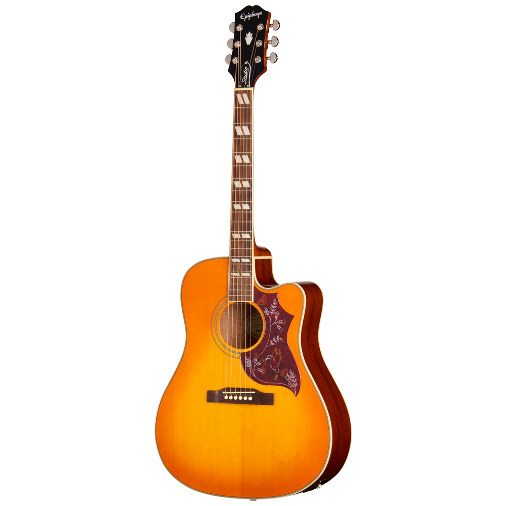Epiphone Hummingbird Studio EC Electric Acoustic Guitar - Herritage Cherry Sunburst