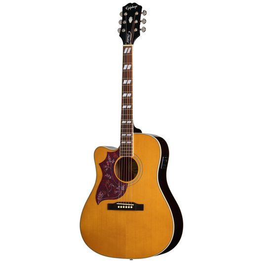 Epiphone Hummingbird Studio EC Left Handed Electric Acoustic Guitar - Natural