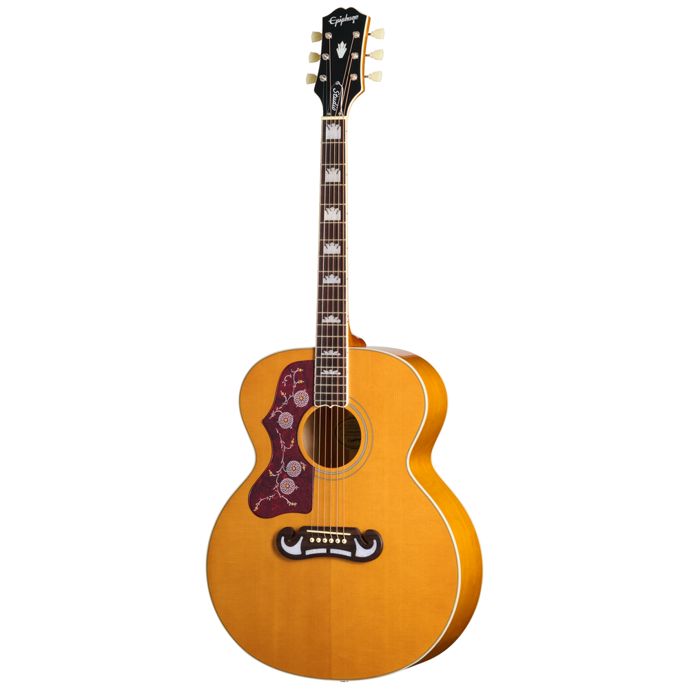 Epiphone J200 Studio Left Handed Electric Acoustic Guitar - Natural