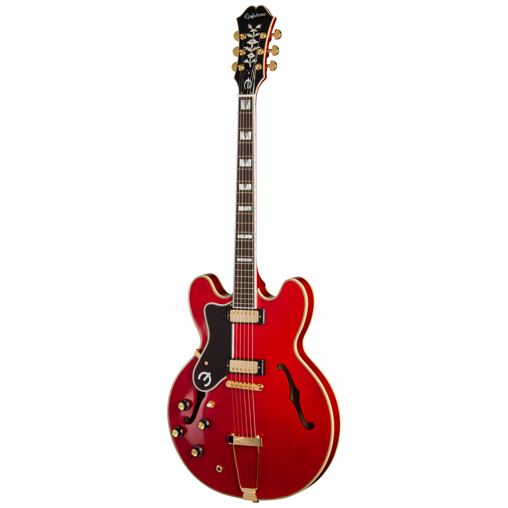 Epiphone Masterbilt Gem Archer Sheraton Left Handed Electric Guitar - Cherry Red