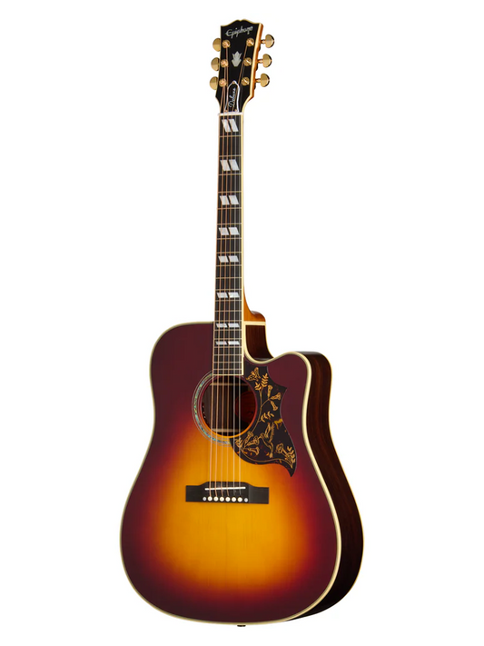 Epiphone Hummingbird Deluxe EC Electric Acoustic Guitar - Autumn Burst