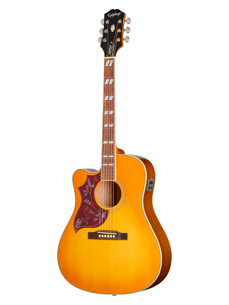 Epiphone Hummingbird Studio EC Left Handed Electric Acoustic Guitar - Herritage Cherry Sunburst
