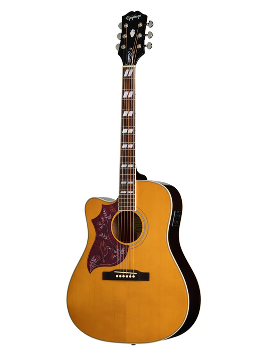 Epiphone Hummingbird Studio EC Left Handed Electric Acoustic Guitar - Natural