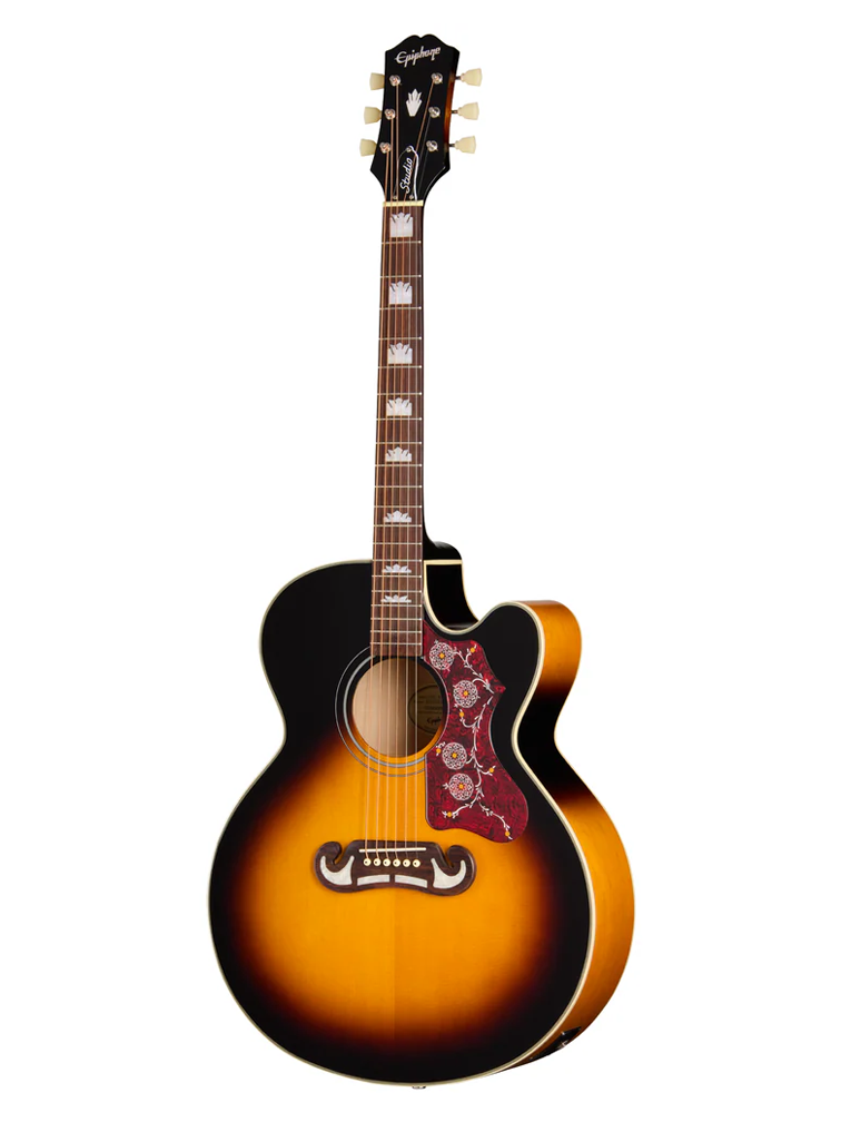 Epiphone J200 Studio EC Electric Acoustic Guitar - Vintage Sunburst