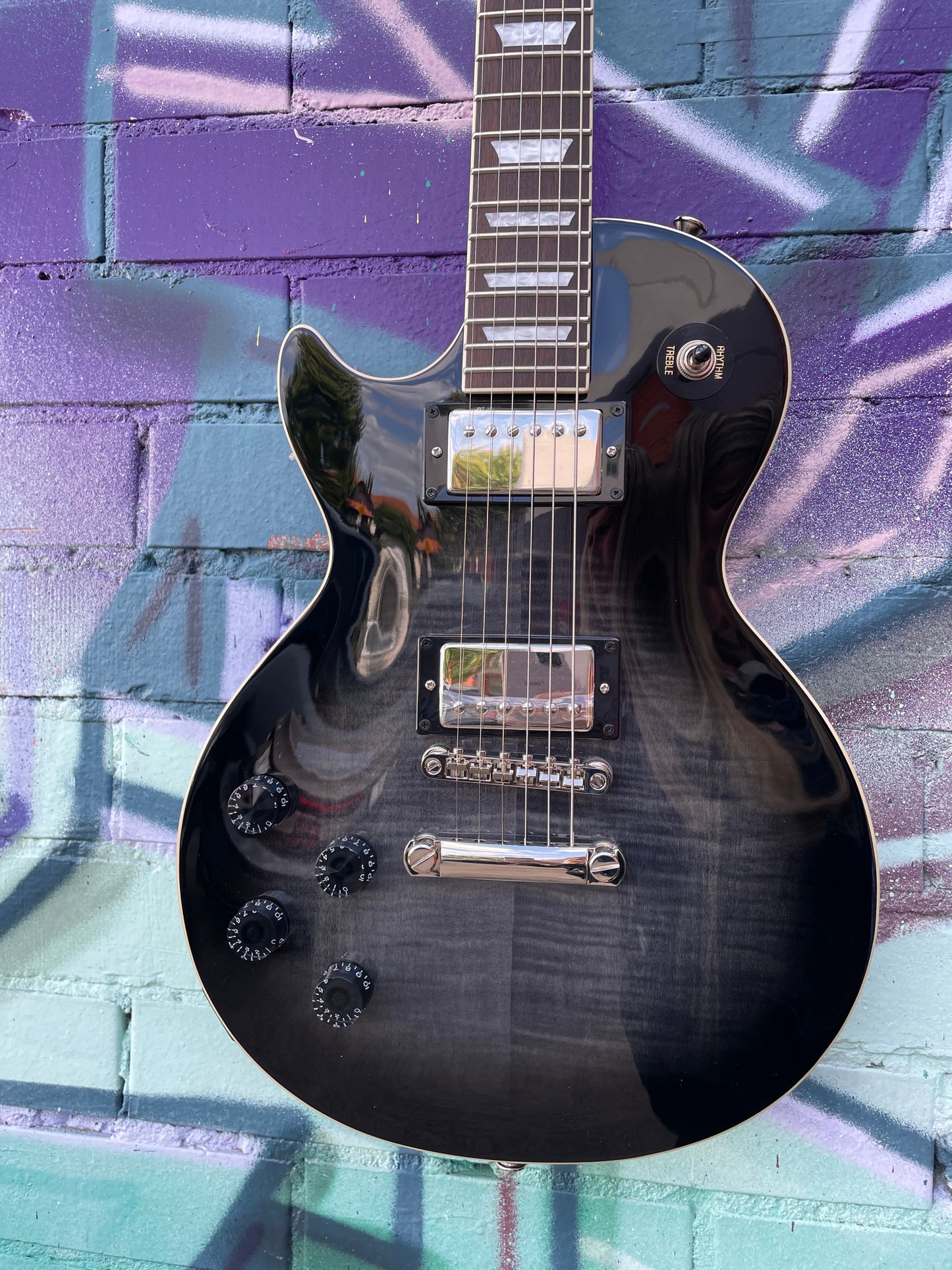 Epiphone Les Paul Tribute Plus Left Handed Electric Guitar - Ebony Burst