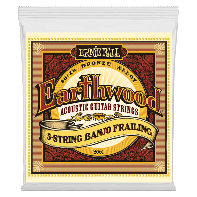 Ernie Ball Earthwood 80/20 Bronze 10-24 Loop End 5-String Frailing Ban ...
