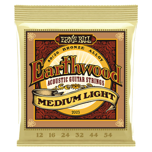 Ernie Ball Earthwood 80/20 Bronze Medium Light 12-54 6-String Acoustic Guitar Strings