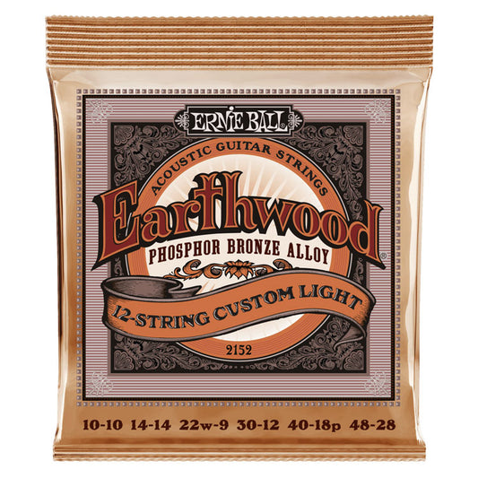 Ernie Ball Earthwood Phosphor Bronze Custom Light 10-48 12-String Acoustic Guitar Strings