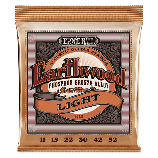 Ernie Ball Earthwood Phosphor Bronze Light 11-52 6-String Acoustic Guitar Strings