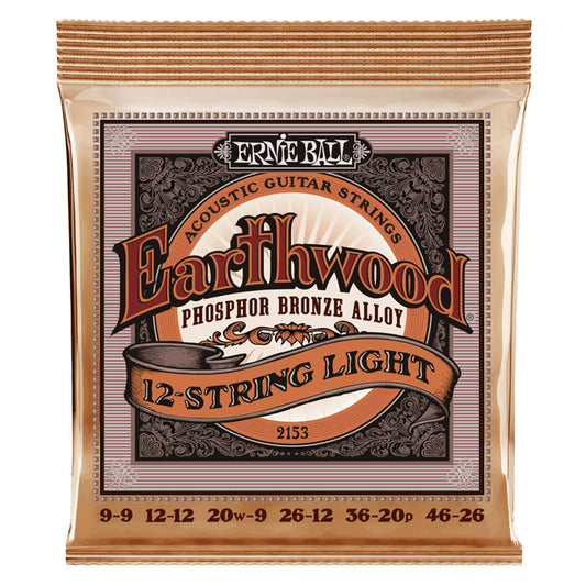 Ernie Ball Earthwood Phosphor Bronze Light 9-46 12-String Acoustic Guitar Strings