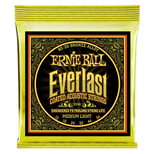 Ernie Ball Everlast Coated 80/20 Bronze Medium Light 12-54 6-String Acoustic Guitar Strings