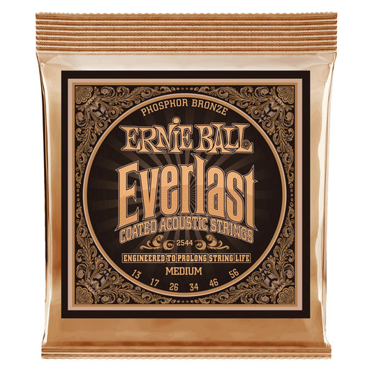 Ernie Ball Everlast Coated Phosphor Bronze Medium 13-56 6-String Acoustic Guitar Strings