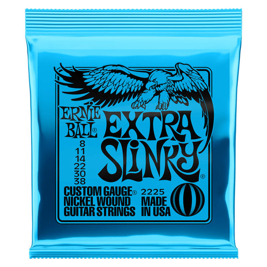 Ernie Ball Extra Slinky 8-38 Nickel Wound 6-String Electric Guitar Strings