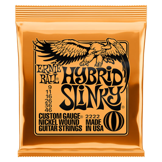 Ernie Ball Hybrid Slinky 9-46 Nickel Wound 6-String Electric Guitar Strings
