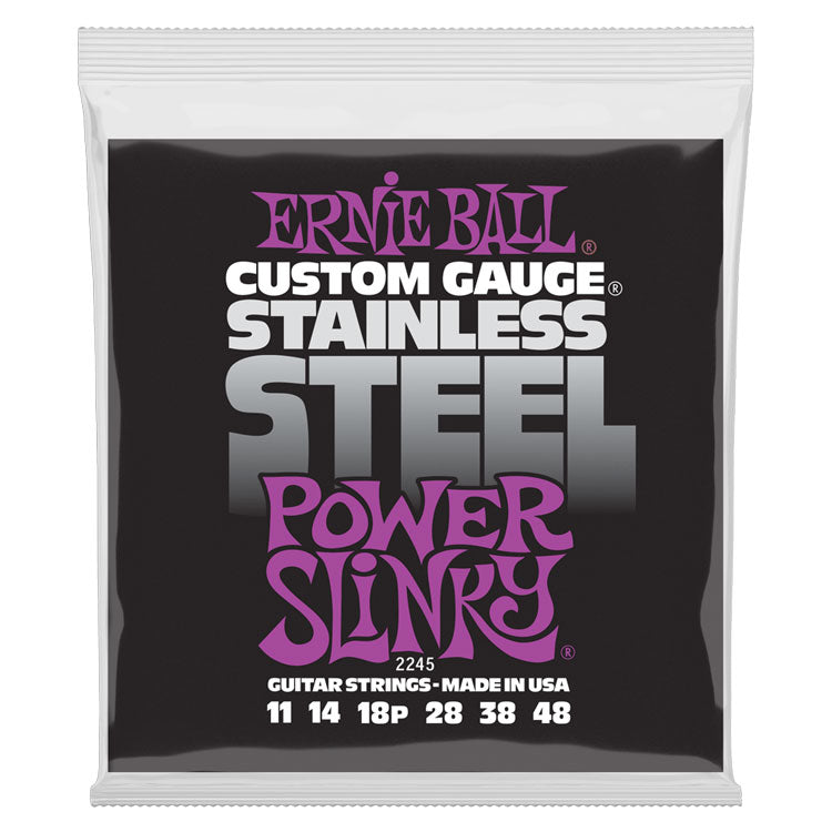 Ernie Ball Power Slinky 11-48 Stainless Steel Wound 6-String Electric Guitar Strings