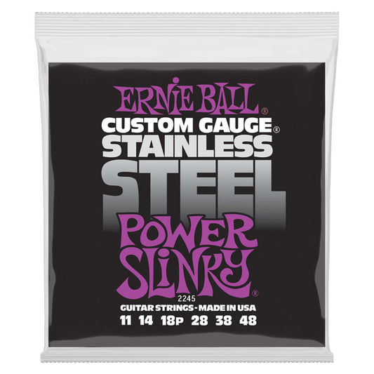 Ernie Ball Power Slinky 11-48 Stainless Steel Wound 6-String Electric Guitar Strings