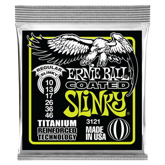 Ernie Ball Regular Slinky 10-46 Coated Titanium RPS 6-String Electric Guitar Strings