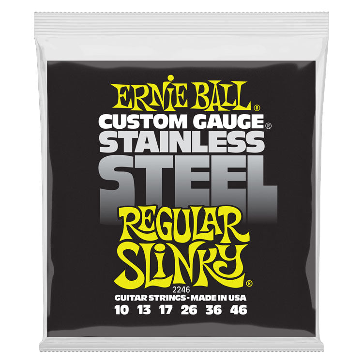Ernie Ball Regular Slinky 10-46 Stainless Steel Wound 6-String Electric Guitar Strings