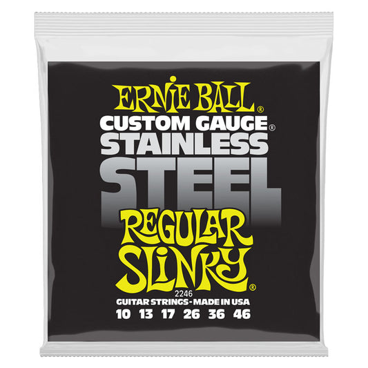 Ernie Ball Regular Slinky 10-46 Stainless Steel Wound 6-String Electric Guitar Strings