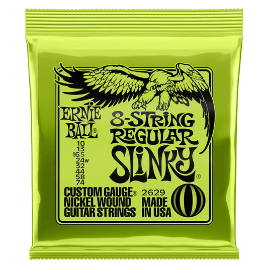 Ernie Ball Regular Slinky 10-74 Nickel Wound 8-String Electric Guitar Strings