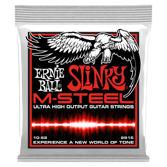 Ernie Ball Skinny Top/Heavy Bottom Slinky M-Steel 10-52 6-String Electric Guitar Strings