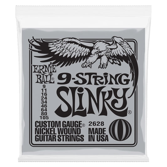 Ernie Ball Slinky 9-105 Nickel Wound 9-String Electric Guitar Strings