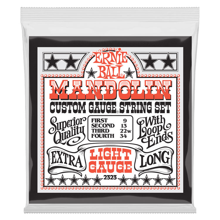 Loop End Mandolin Strings Ernie Ball Stainless Steel Light 9-34 Loop End Mandolin Strings ...