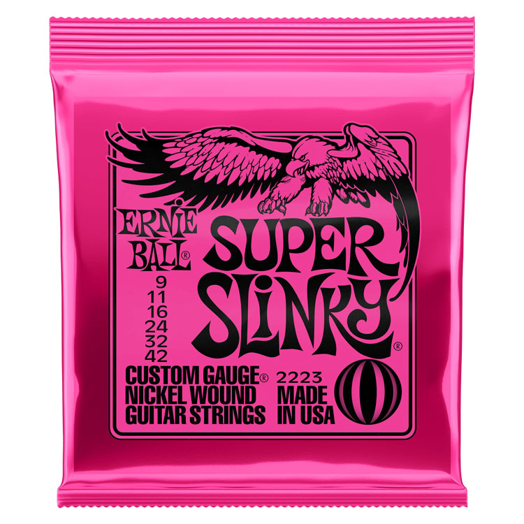 Ernie Ball Super Slinky 9-42 Nickel Wound 6-String Electric Guitar Strings