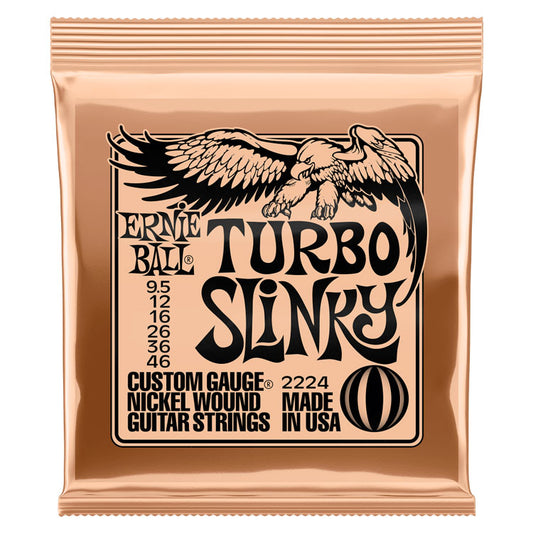Ernie Ball Turbo Slinky 9.5-46 Nickel Wound 6-String Electric Guitar Strings