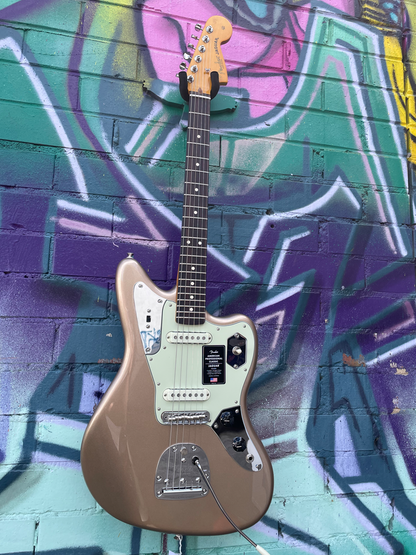 Fender American Professional Classic Jaguar Electric Guitar - Faded Firemist Gold