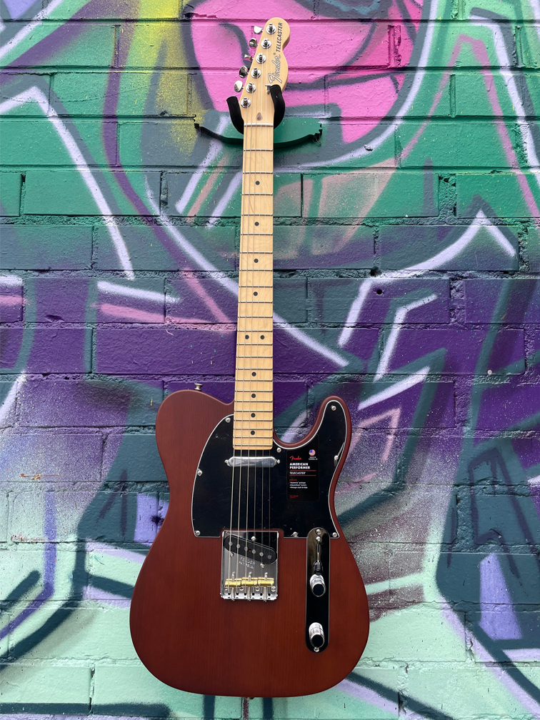 Fender Limited Edition American Performer Timber Telecaster Electric Guitar - Mocha