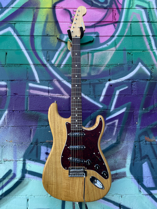 Fender Limited Edition MIJ Raw Ash Stratocaster Electric Guitar - Vintage Natural