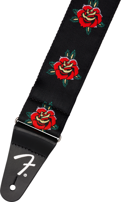 Fender 2" Rose Strap -  Red