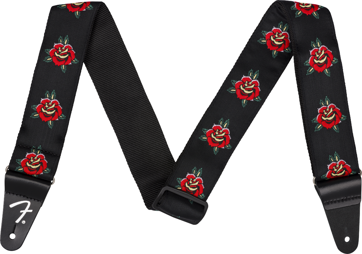 Fender 2" Rose Strap -  Red