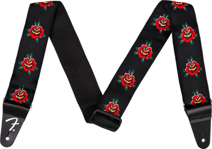 Fender 2" Rose Strap -  Red