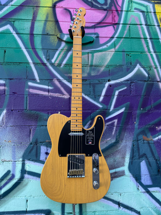 Fender American Ultra Luxe Vintage '50s Telecaster Electric Guitar - Butterscotch Blonde