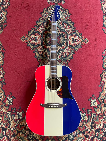 Fender Buck Owens Kingman Electric Acoustic Guitar - Red White and Blue